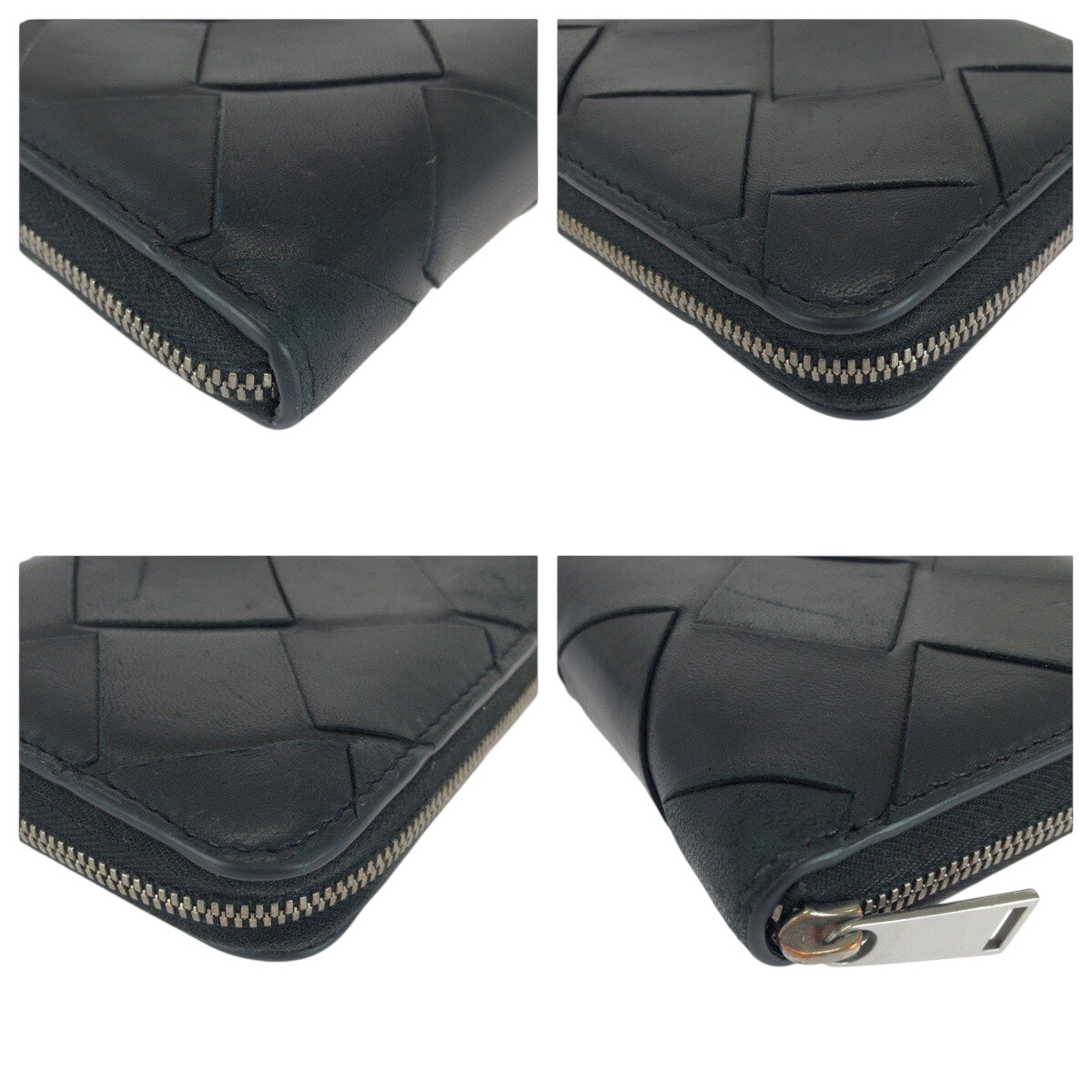 21278
BOTTEGAVENETA ボッテガヴェネタ マキシイントレチャート ブラック 黒 シルバー金具 レザー P008269697 長財布 ロングウォレット メンズ AB35