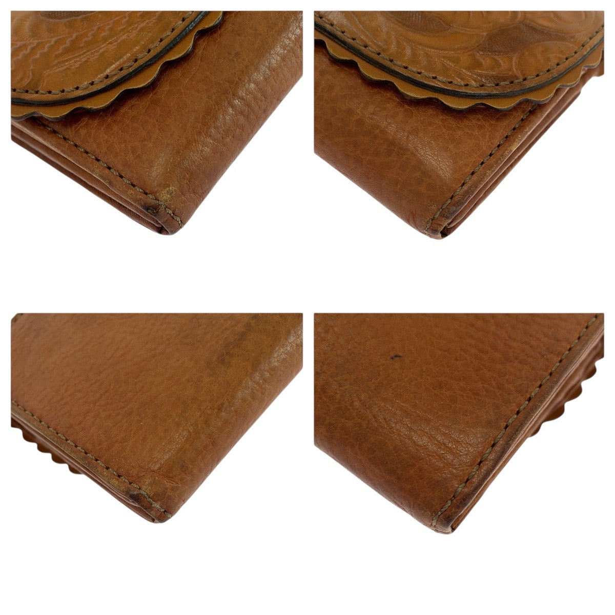 21279
ANNA SUI アナスイ 花柄 ブラウン ゴールド金具 レザー 長財布 ロングウォレット レディース AB