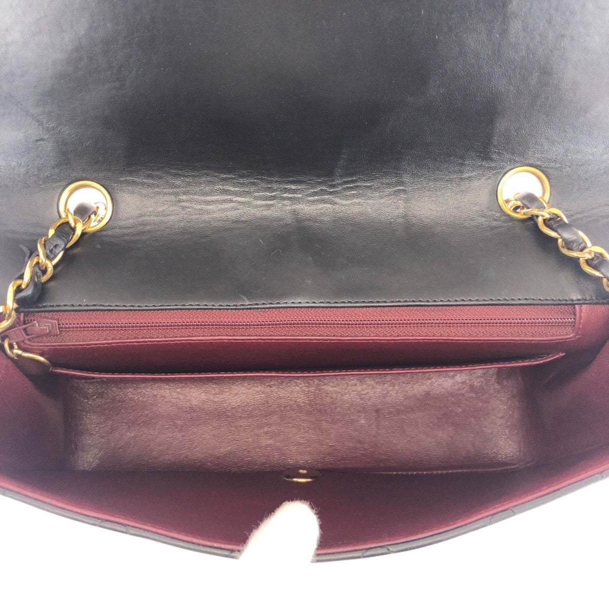 21282
CHANEL シャネル ヴィンテージ マトラッセ ダイアナフラップ ココマーク ブラック 黒 ゴールド金具 ラムスキン ショルダーバッグ チェーンショルダーバッグ レディース A420