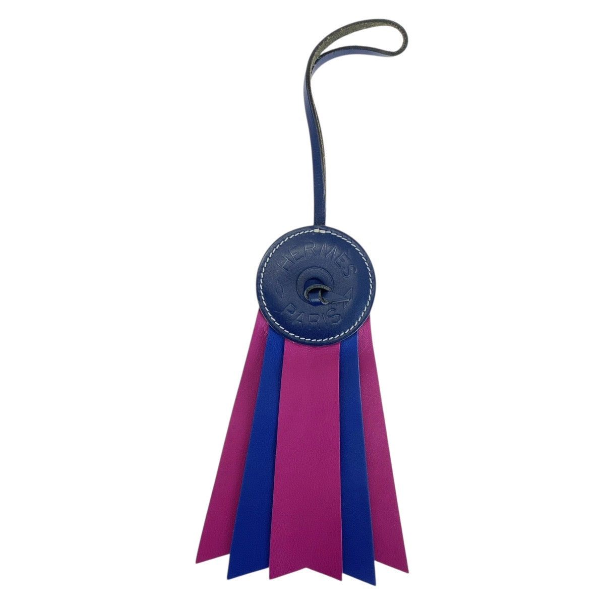 21286
HERMES エルメス パドックフロット ネイビー パープル アニョーミロ キーホルダー バッグチャーム レディース A35