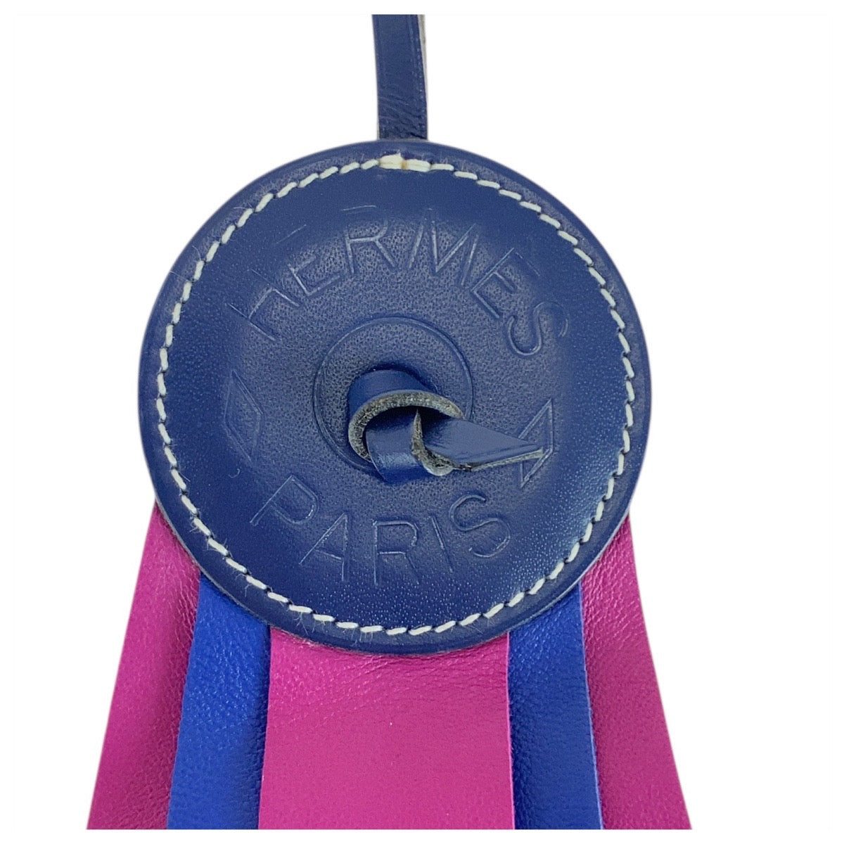 21286
HERMES エルメス パドックフロット ネイビー パープル アニョーミロ キーホルダー バッグチャーム レディース A35