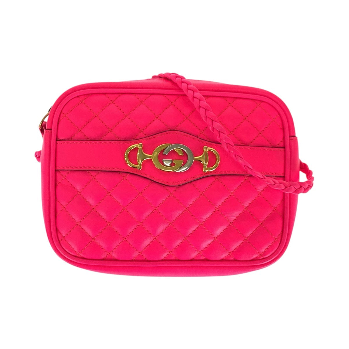 21288
GUCCI グッチ ホースビット インターローキング ピンク シルバー ゴールド金具 レザー 534950 ショルダーバッグ ポシェット カメラバッグ レディース A78