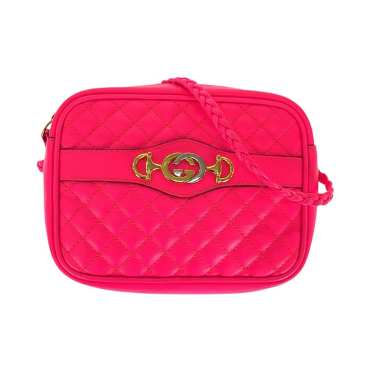 21288
GUCCI グッチ ホースビット インターローキング ピンク シルバー ゴールド金具 レザー 534950 ショルダーバッグ ポシェット カメラバッグ レディース A78