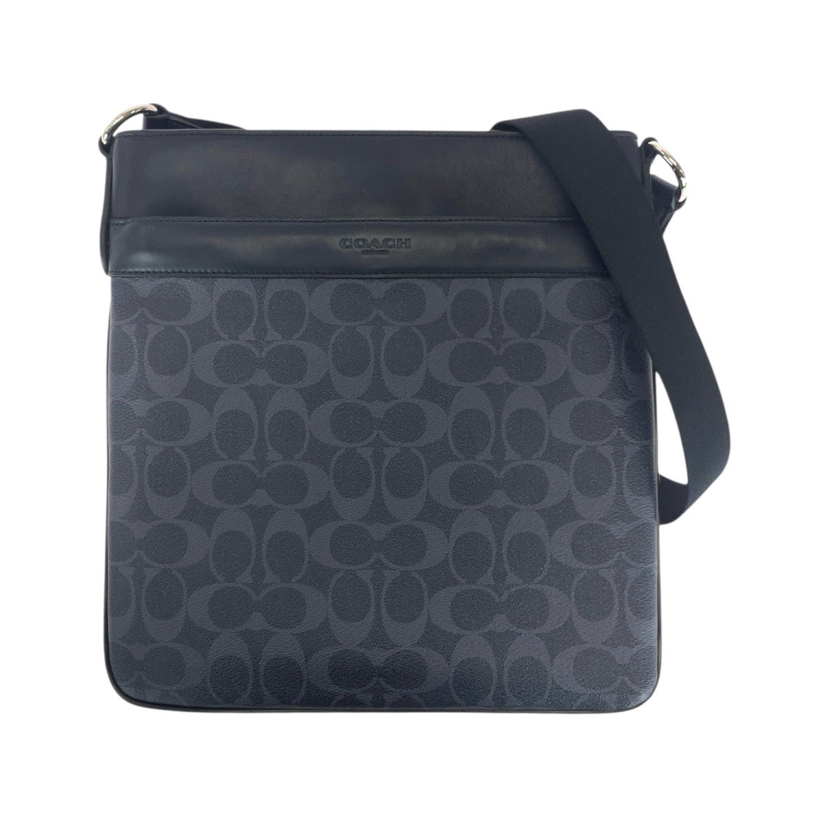 21291
COACH コーチ シグネチャー ゴッサム ネイビー PVC F54781 ショルダーバッグ ポシェット メンズ A16