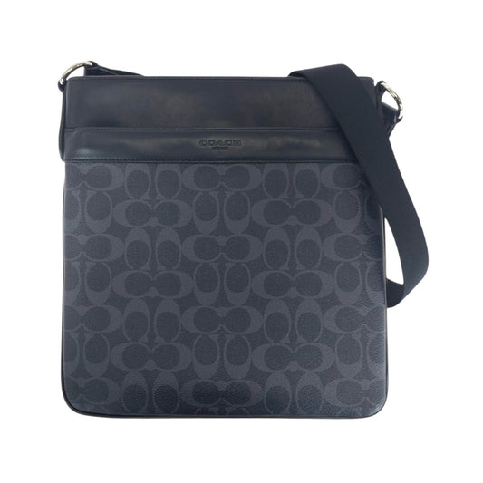 21291
COACH コーチ シグネチャー ゴッサム ネイビー PVC F54781 ショルダーバッグ ポシェット メンズ A16