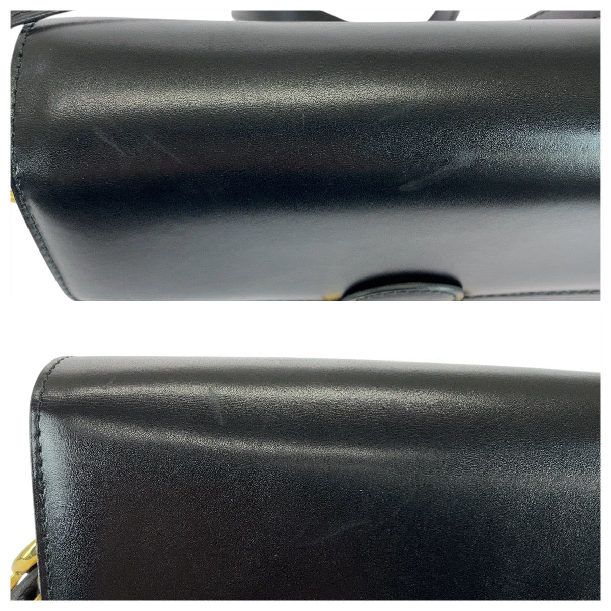 21295
CELINE セリーヌ ヴィンテージ 馬車金具 ホースキャリッジ ブラック 黒 ゴールド金具 レザー JT06 ショルダーバッグ ポシェット レディース A78