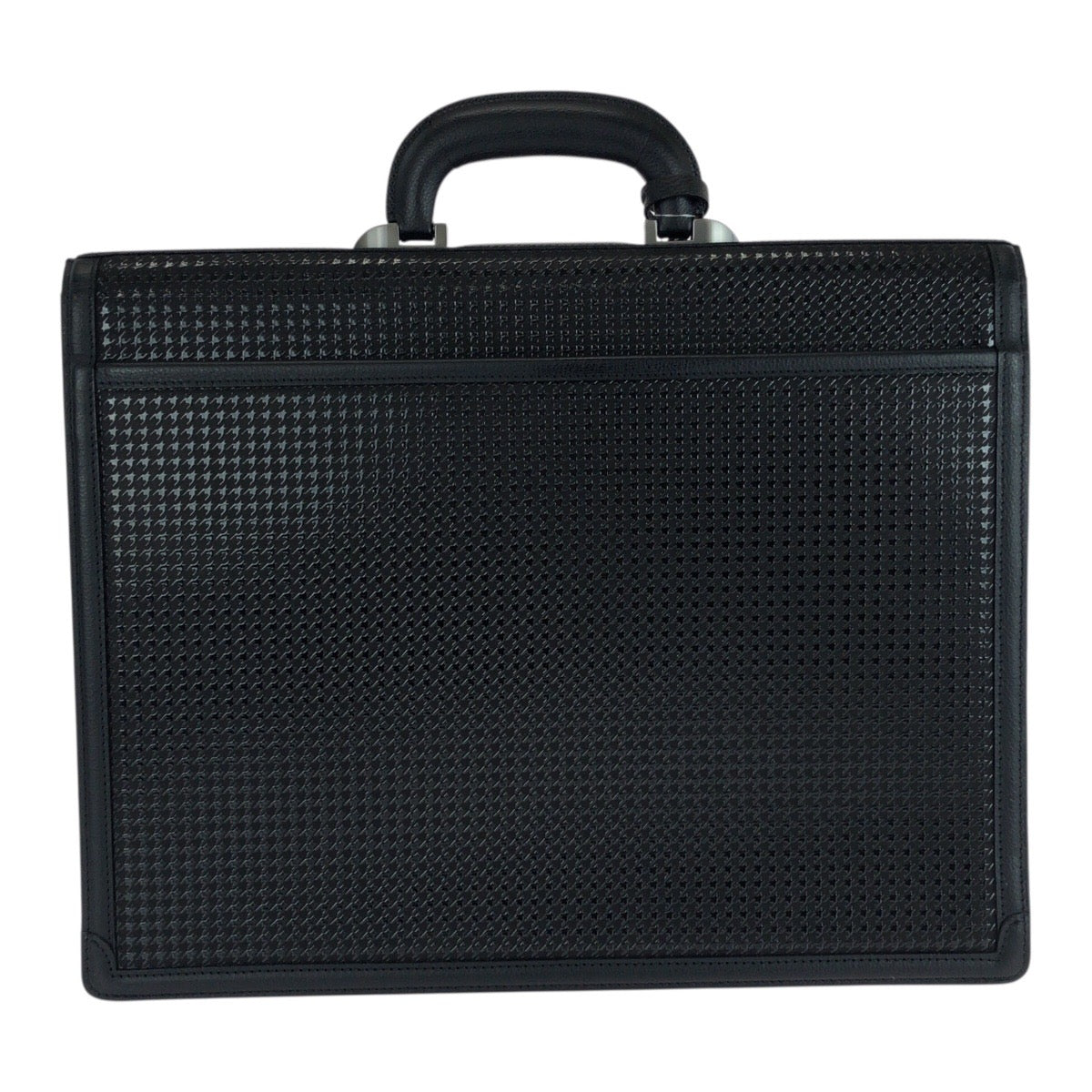 21299
INDENYA 印傳屋 HAYATO 隼人 千鳥格子柄 ブラック 黒 ゴールド金具 レザー ビジネスバッグ ブリーフケース メンズ SA63