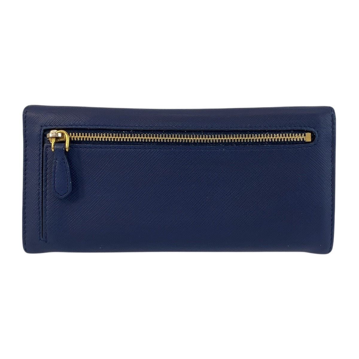 21305
PRADA プラダ サフィアーノ ブルー ゴールド金具 レザー 長財布 ロングウォレット レディース AB23