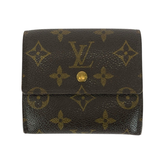 21308
LOUIS VUITTON ルイヴィトン モノグラム ポルトモネビエカルトクレディ ブラウン ゴールド金具 PVC M61652 折財布 コンパクトウォレット レディース AB17