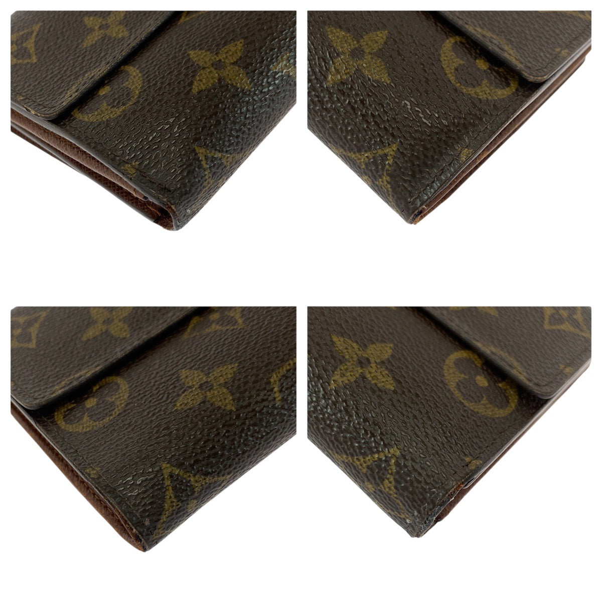21308
LOUIS VUITTON ルイヴィトン モノグラム ポルトモネビエカルトクレディ ブラウン ゴールド金具 PVC M61652 折財布 コンパクトウォレット レディース AB17