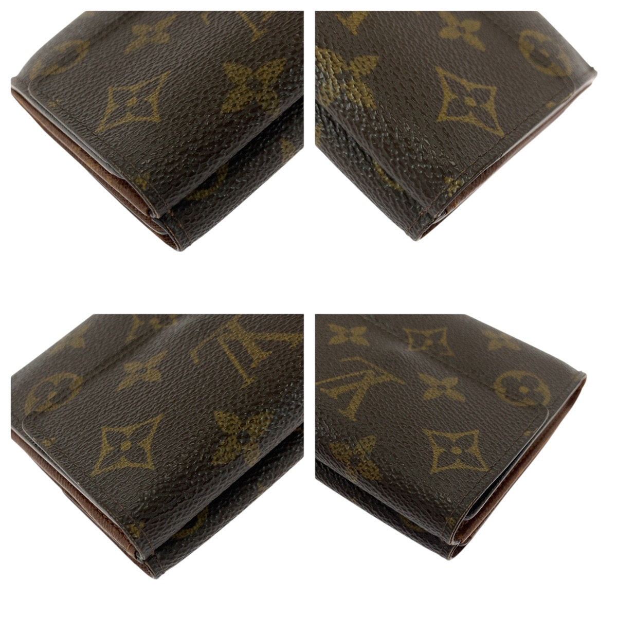 21308
LOUIS VUITTON ルイヴィトン モノグラム ポルトモネビエカルトクレディ ブラウン ゴールド金具 PVC M61652 折財布 コンパクトウォレット レディース AB17