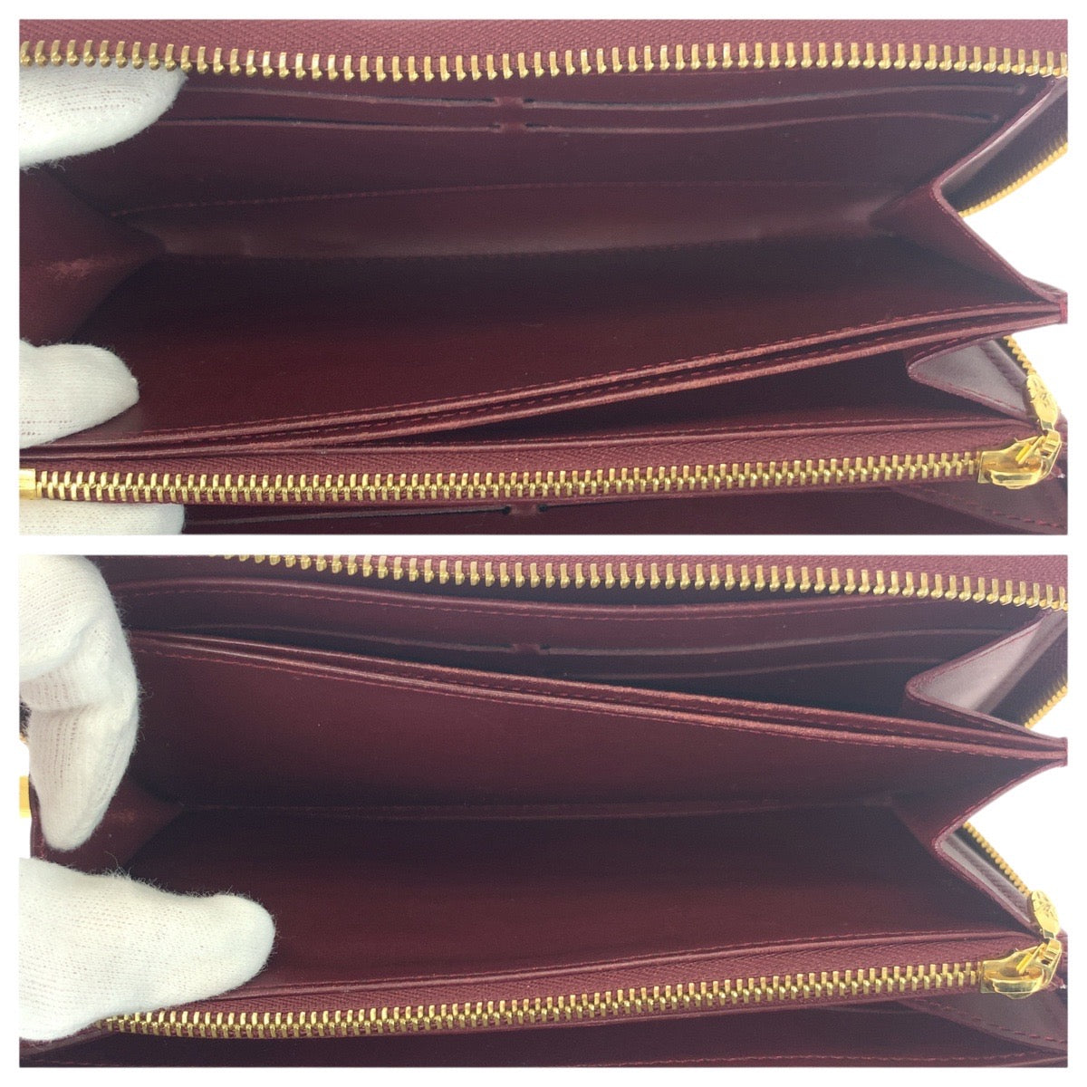 21311
LOUIS VUITTON ルイヴィトン モノグラム ジッピーウォレット ワインレッド ゴールド金具 ヴェルニ M93522 長財布 ラウンドファスナー レディース ABP14