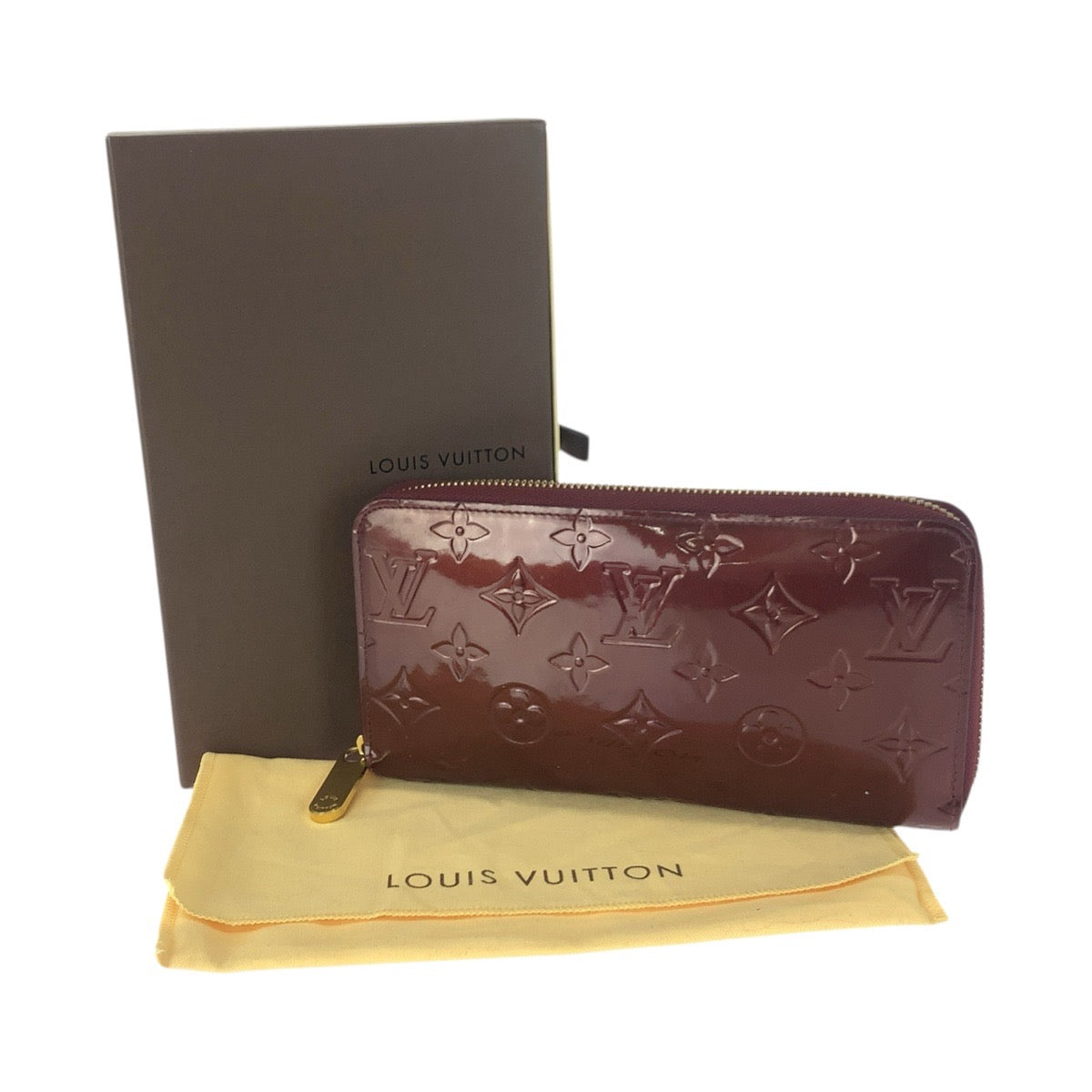 21311
LOUIS VUITTON ルイヴィトン モノグラム ジッピーウォレット ワインレッド ゴールド金具 ヴェルニ M93522 長財布 ラウンドファスナー レディース ABP14