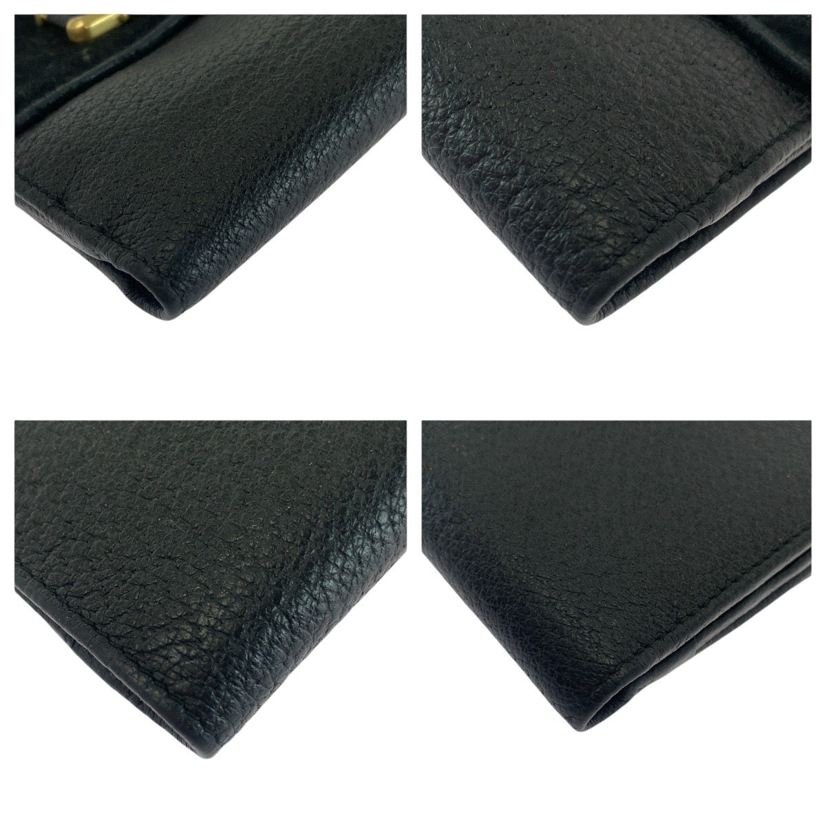 21312
GUCCI グッチ ヴィンテージ バンブー ブラック 黒 ゴールド金具 レザー / スエード 035 1137 1866 0 二つ折り財布 コンパクトウォレット レディース AB