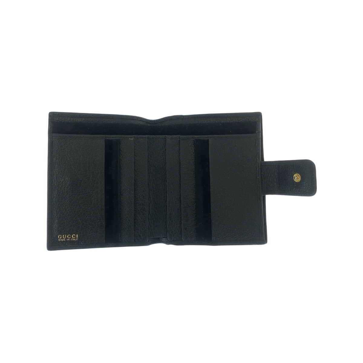 21312
GUCCI グッチ ヴィンテージ バンブー ブラック 黒 ゴールド金具 レザー / スエード 035 1137 1866 0 二つ折り財布 コンパクトウォレット レディース AB