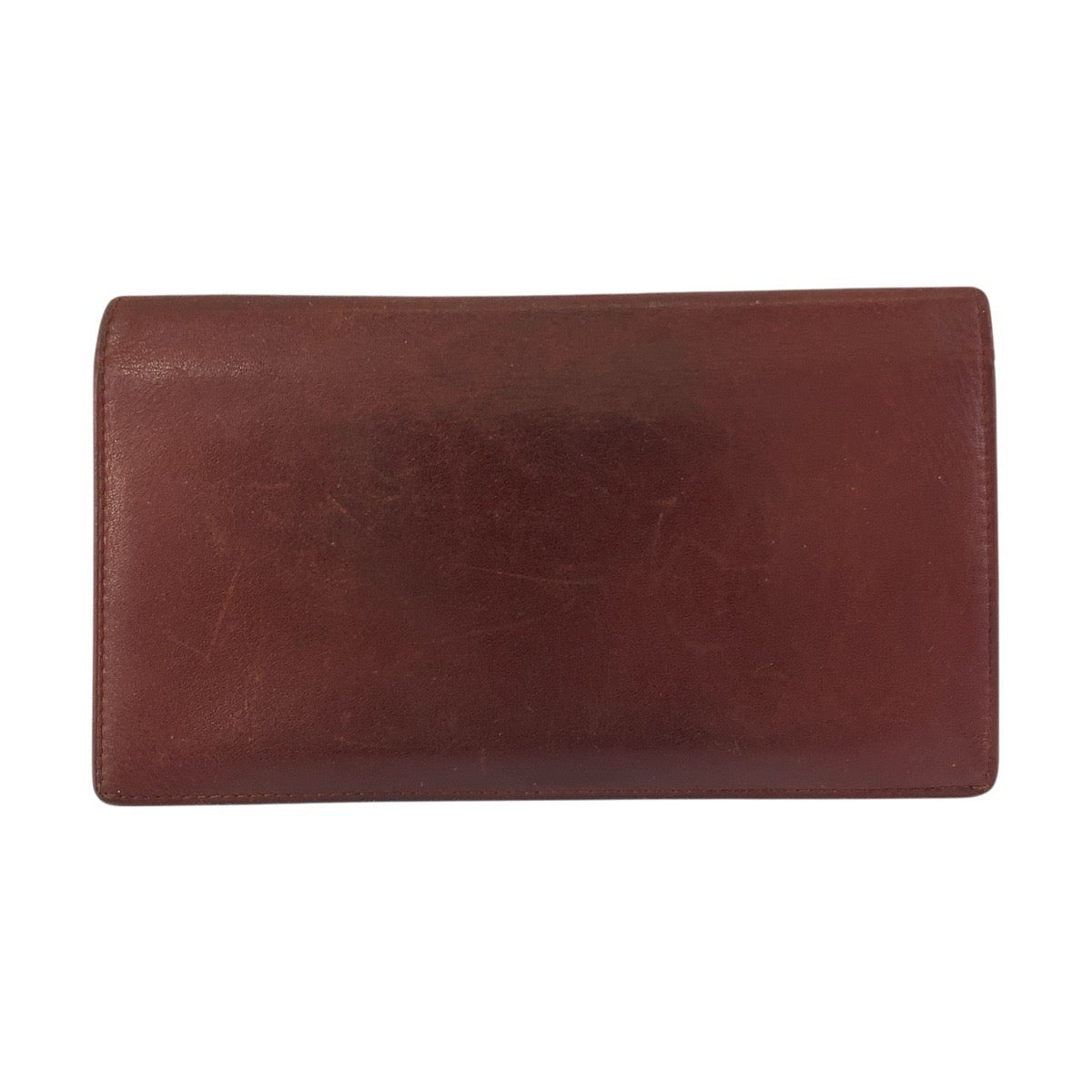 21318
CARTIER カルティエ ヴィンテージ マストライン ボルドー ゴールド金具 レザー 長財布 札入れ ロングウォレット メンズ AB