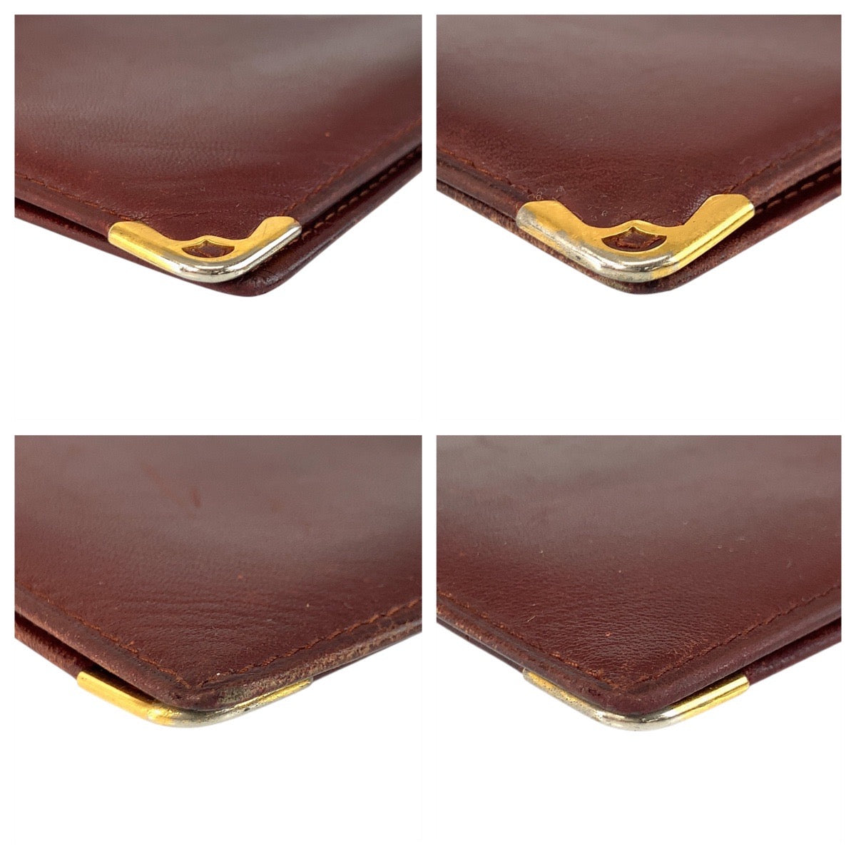 21318
CARTIER カルティエ ヴィンテージ マストライン ボルドー ゴールド金具 レザー 長財布 札入れ ロングウォレット メンズ AB