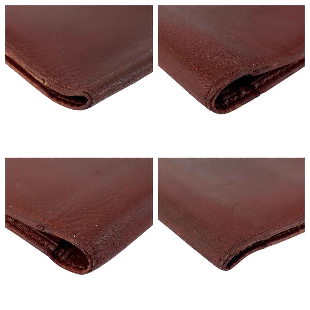 21318
CARTIER カルティエ ヴィンテージ マストライン ボルドー ゴールド金具 レザー 長財布 札入れ ロングウォレット メンズ AB