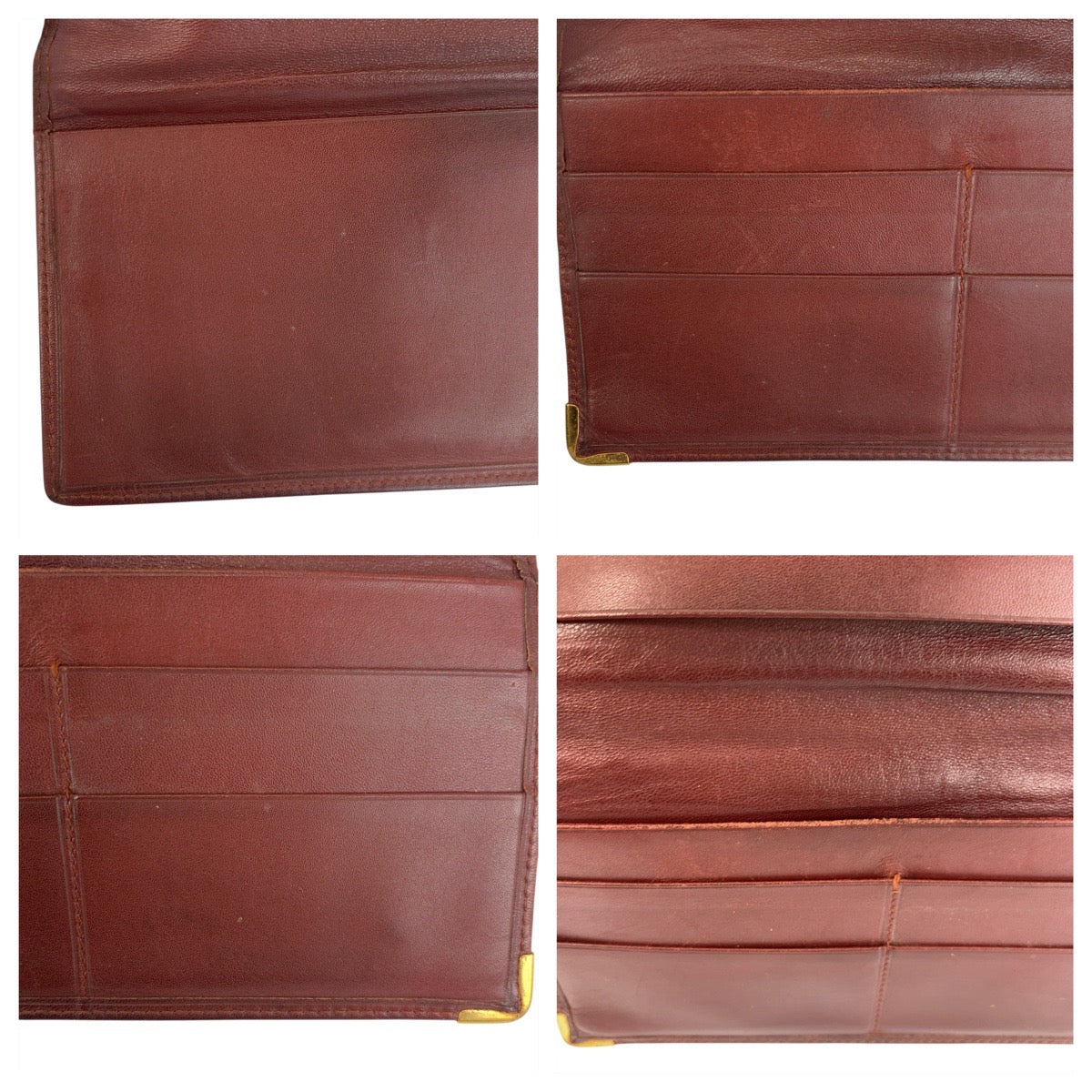 21318
CARTIER カルティエ ヴィンテージ マストライン ボルドー ゴールド金具 レザー 長財布 札入れ ロングウォレット メンズ AB