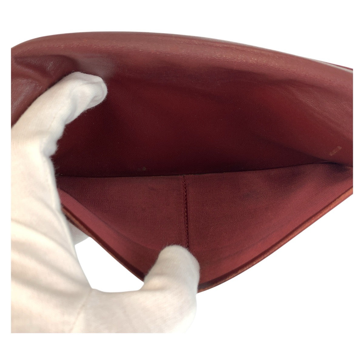 21318
CARTIER カルティエ ヴィンテージ マストライン ボルドー ゴールド金具 レザー 長財布 札入れ ロングウォレット メンズ AB