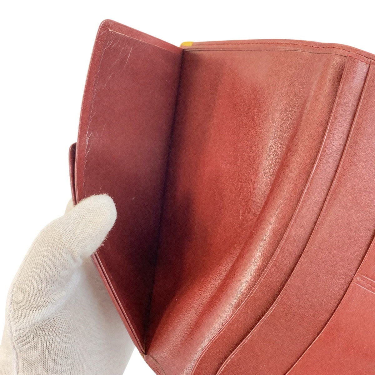 21320
CARTIER カルティエ マストライン ワインレッド ゴールド金具 レザー 札入れ 長財布 ロングウォレット メンズ AB