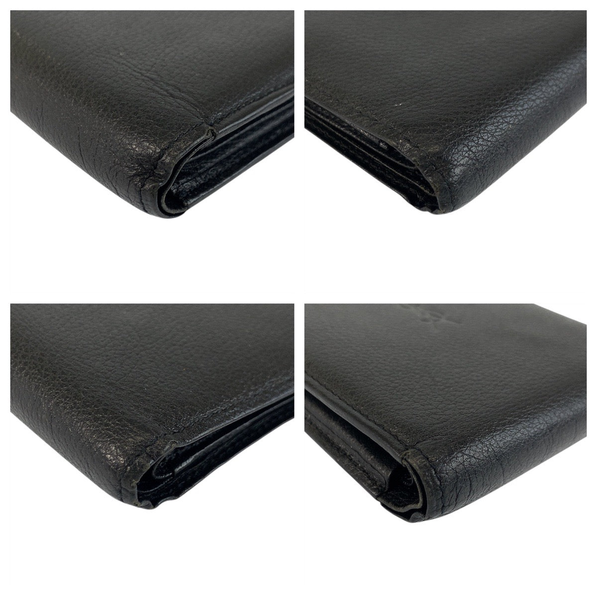 21322
YVES SAINT LAURENT イヴ サンローラン ヴィンテージ YSL ブラック 黒 ゴールド金具 レザー 折り財布 コンパクトウォレット メンズ AB