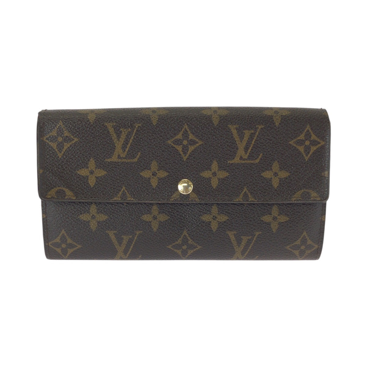 21323
LOUIS VUITTON ルイヴィトン モノグラム ポルトフォイユ サラ ブラウン ゴールド金具 PVC M61734 長財布 ロングウォレット レディース B