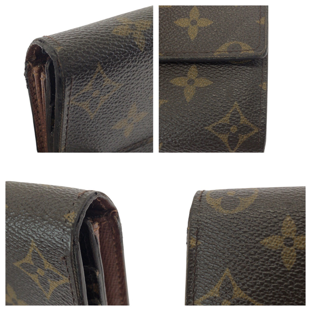 21323
LOUIS VUITTON ルイヴィトン モノグラム ポルトフォイユ サラ ブラウン ゴールド金具 PVC M61734 長財布 ロングウォレット レディース B