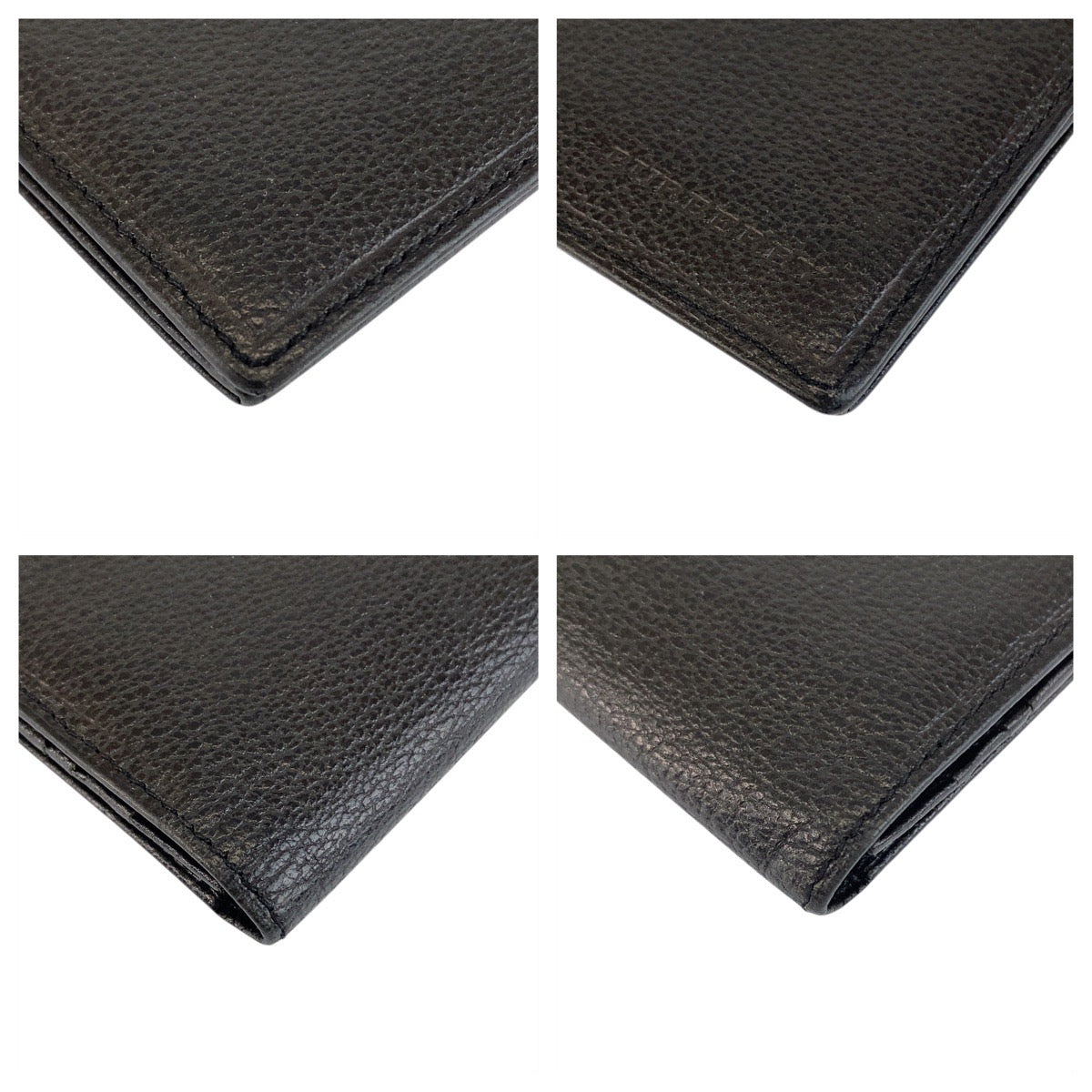 21325
BURBERRY バーバリー チェック柄 ブラック 黒 レザー / キャンバス 札入れ ロングウォレット メンズ ABP