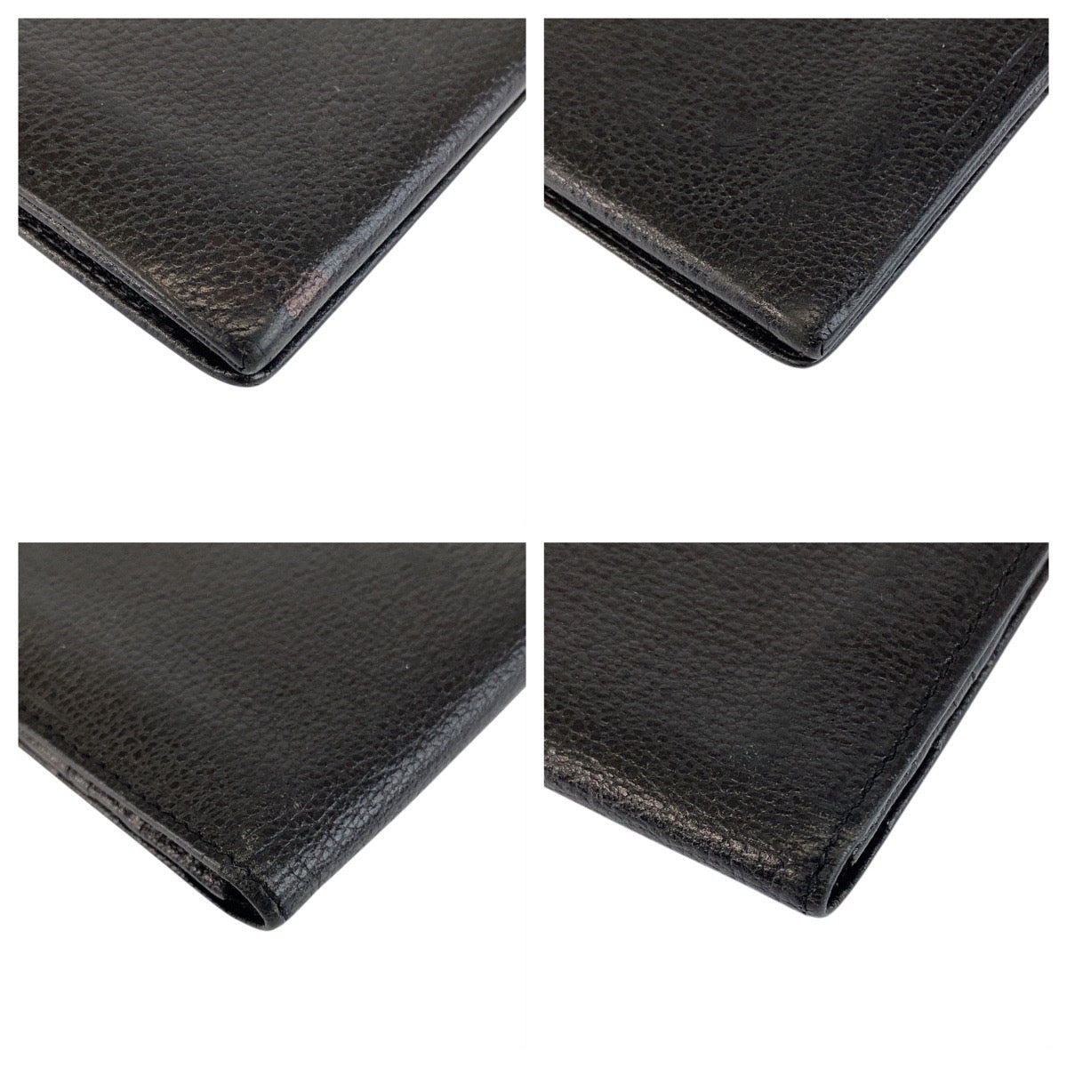 21325
BURBERRY バーバリー チェック柄 ブラック 黒 レザー / キャンバス 札入れ ロングウォレット メンズ ABP