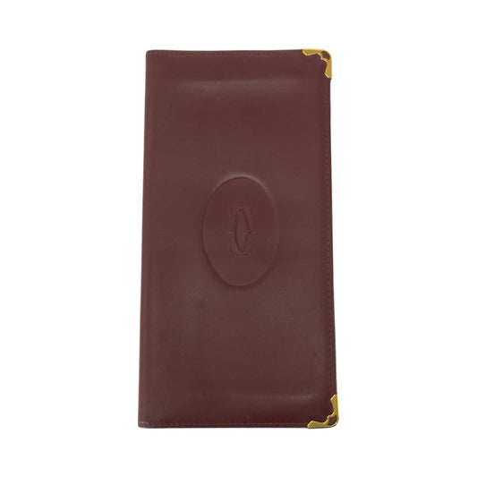 21326
CARTIER カルティエ ヴィンテージ マストライン ワインレッド ゴールド金具 レザー 長財布 ロングウォレット レディース AB