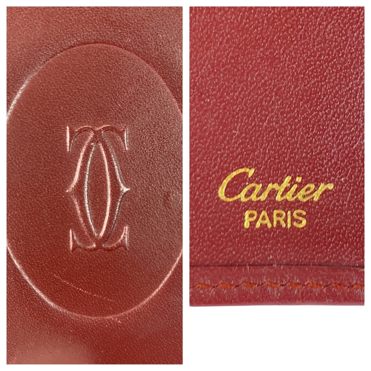 21326
CARTIER カルティエ ヴィンテージ マストライン ワインレッド ゴールド金具 レザー 長財布 ロングウォレット レディース AB