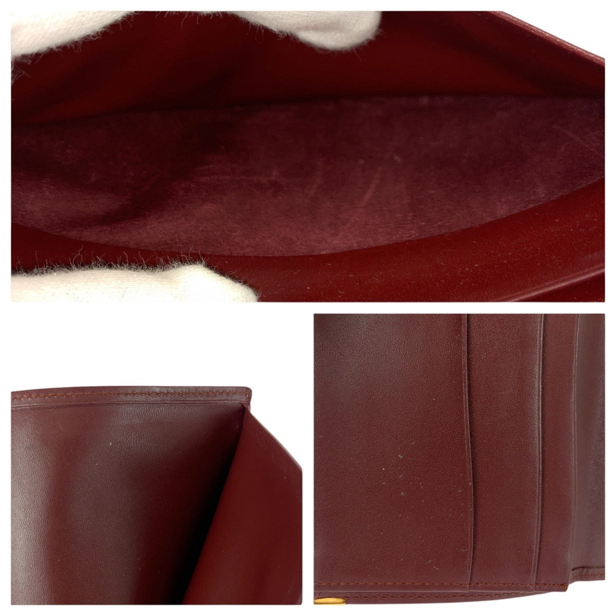 21326
CARTIER カルティエ ヴィンテージ マストライン ワインレッド ゴールド金具 レザー 長財布 ロングウォレット レディース AB