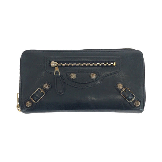 21327
BALENCIAGA バレンシアガ シティ クラシック コンチネンタル ブラック 黒 ゴールド金具 レザー 253053 長財布 ラウンドファスナー レディース AB