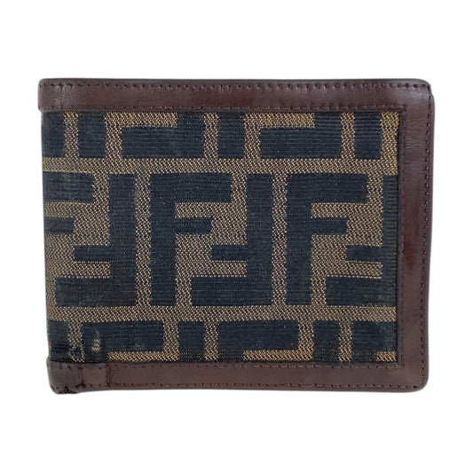 21328
FENDI フェンディ ヴィンテージ ズッカ ブラウン シルバー金具 レザー / キャンバス 810 11018 6877 折り財布 コンパクトウォレット レディース BC