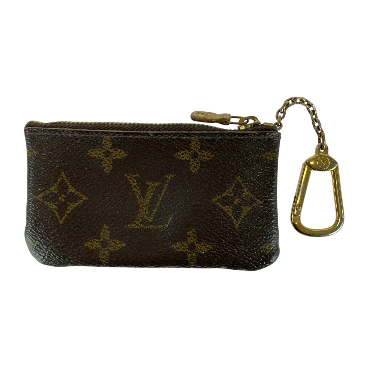21329
LOUIS VUITTON ルイヴィトン モノグラム ポシェット･クレ ブラウン ゴールド金具 PVC M62650 コインケース キーケース レディース AB
