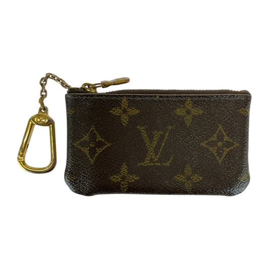 21329
LOUIS VUITTON ルイヴィトン モノグラム ポシェット･クレ ブラウン ゴールド金具 PVC M62650 コインケース キーケース レディース AB