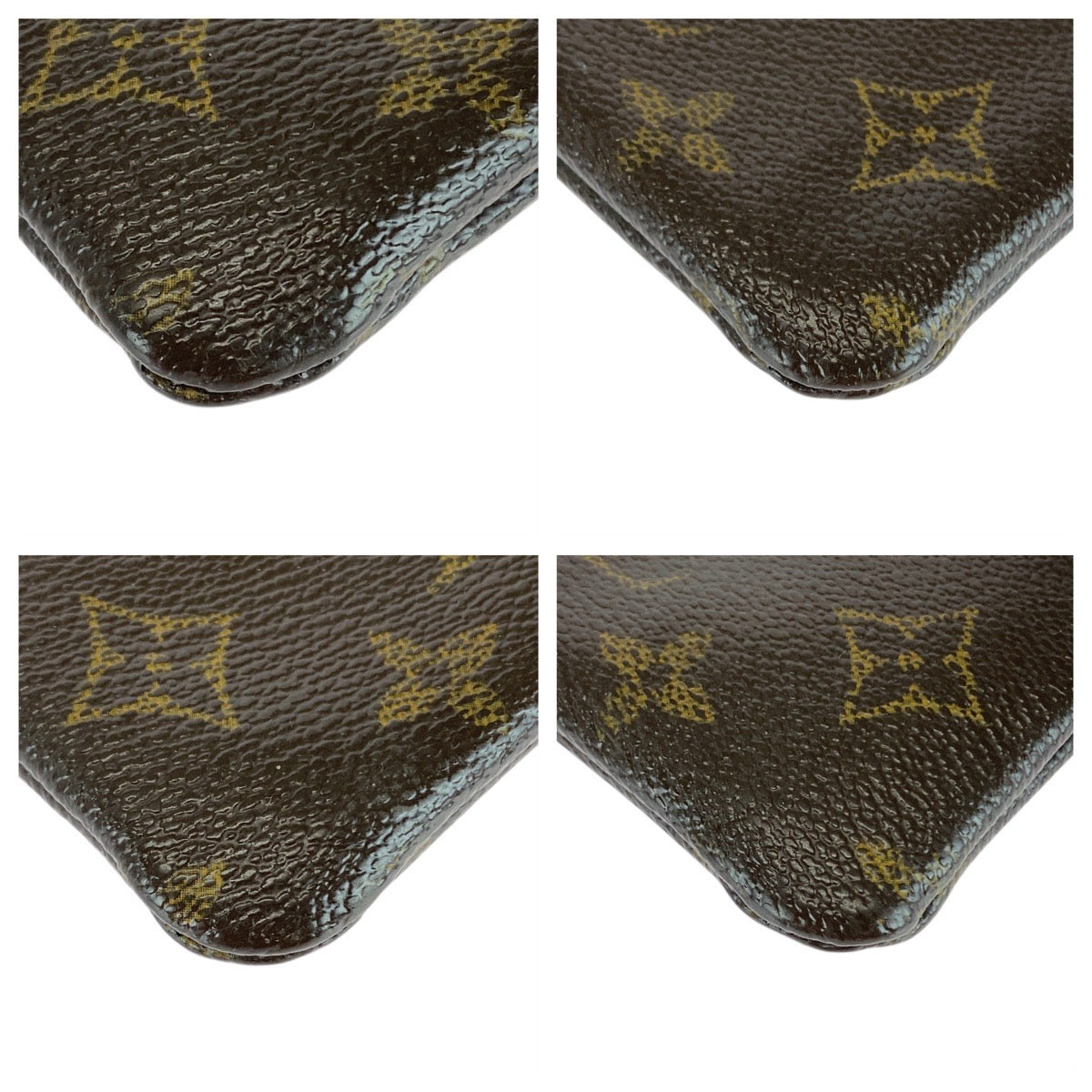 21329
LOUIS VUITTON ルイヴィトン モノグラム ポシェット･クレ ブラウン ゴールド金具 PVC M62650 コインケース キーケース レディース AB