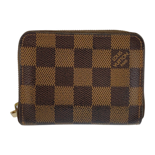 21330
LOUIS VUITTON ルイヴィトン ダミエ ジッピーコインパース ブラウン ゴールド金具 PVC N63070 コインケース コンパクトウォレット レディース ABP