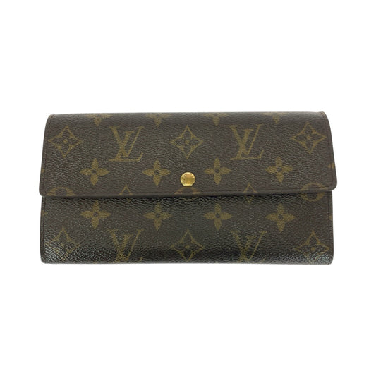21332
LOUIS VUITTON ルイヴィトン モノグラム ポルトフォイユ ブラウン ゴールド金具 PVC 長財布 ロングウォレット レディース AB