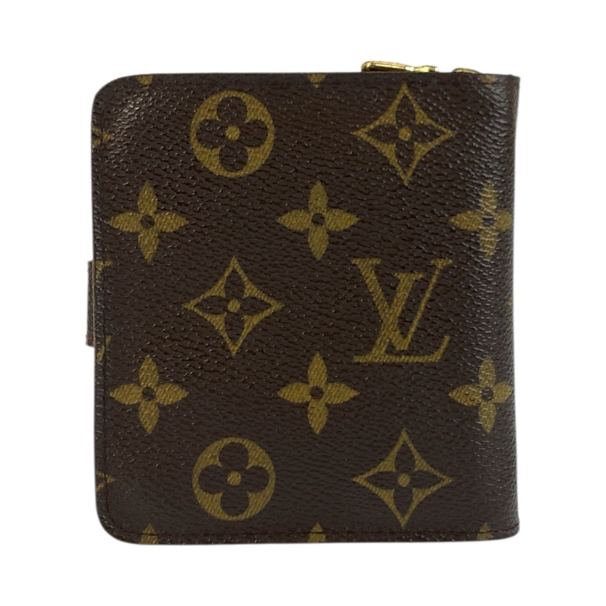 21334
LOUIS VUITTON ルイヴィトン モノグラム コンパクトジップ ブラウン ゴールド金具 PVC M61667 折り財布 コンパクトウォレット レディース AB