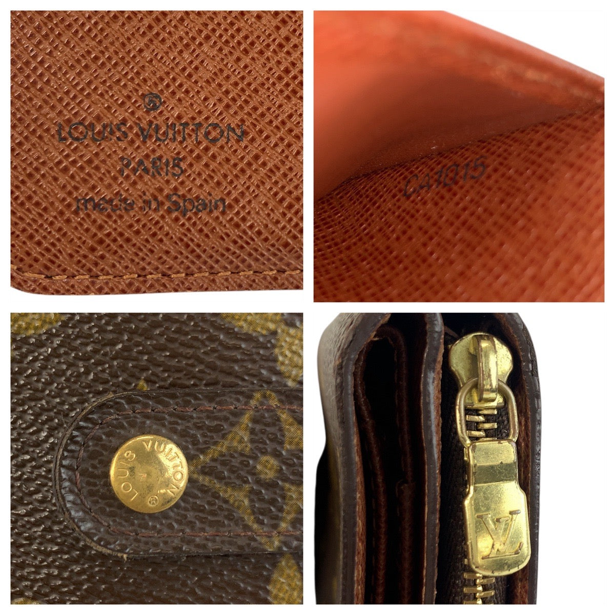 21334
LOUIS VUITTON ルイヴィトン モノグラム コンパクトジップ ブラウン ゴールド金具 PVC M61667 折り財布 コンパクトウォレット レディース AB