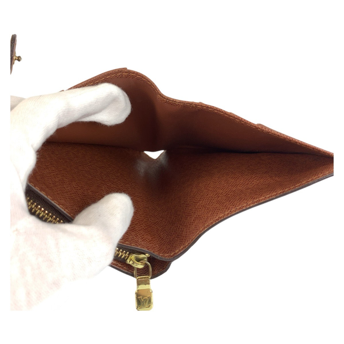 21334
LOUIS VUITTON ルイヴィトン モノグラム コンパクトジップ ブラウン ゴールド金具 PVC M61667 折り財布 コンパクトウォレット レディース AB