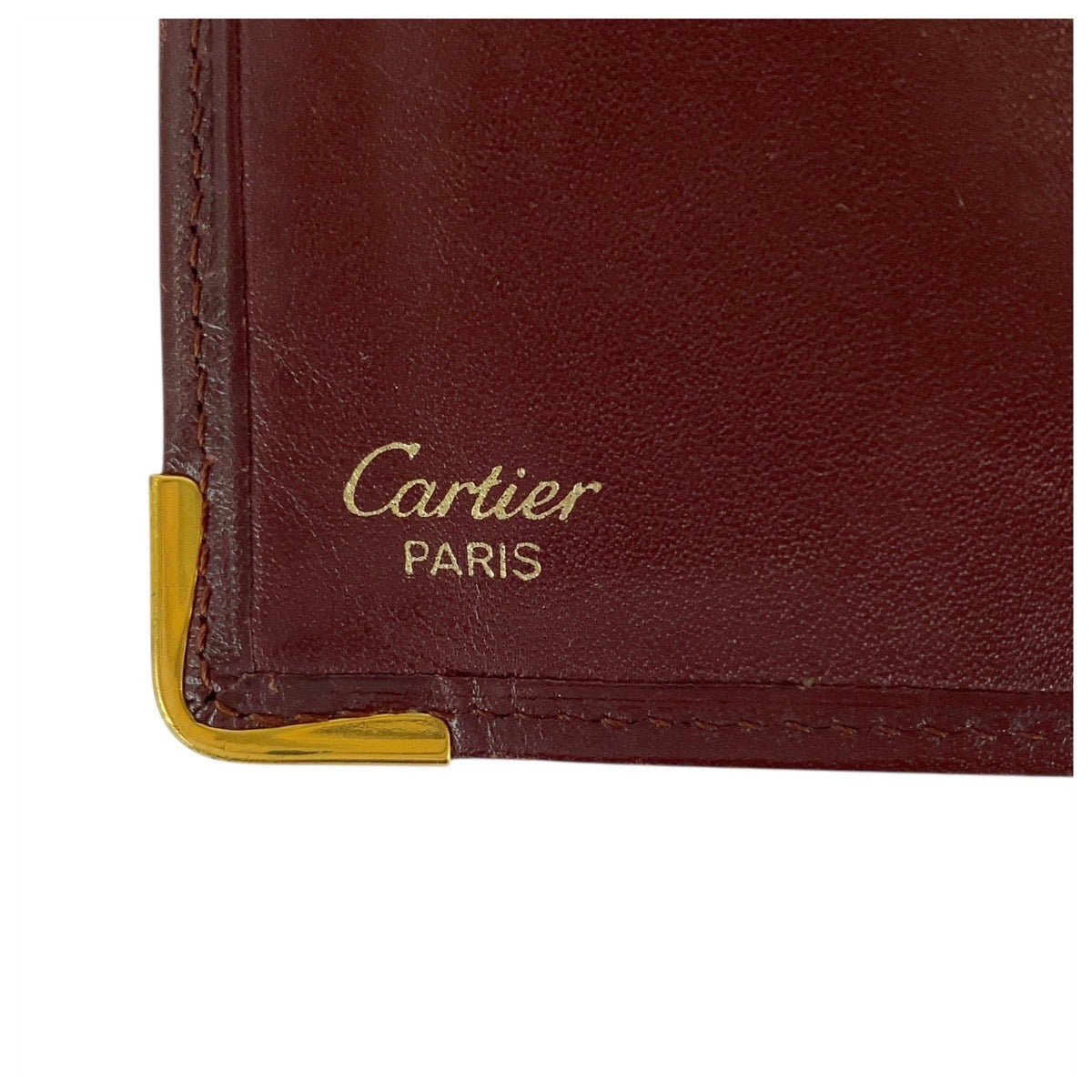 21336
CARTIER カルティエ ヴィンテージ マストライン ワインレッド ゴールド金具 レザー 折り財布 コンパクトウォレット メンズ AB6