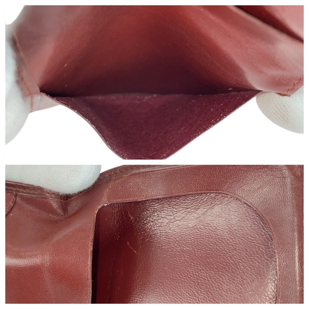 21336
CARTIER カルティエ ヴィンテージ マストライン ワインレッド ゴールド金具 レザー 折り財布 コンパクトウォレット メンズ AB6