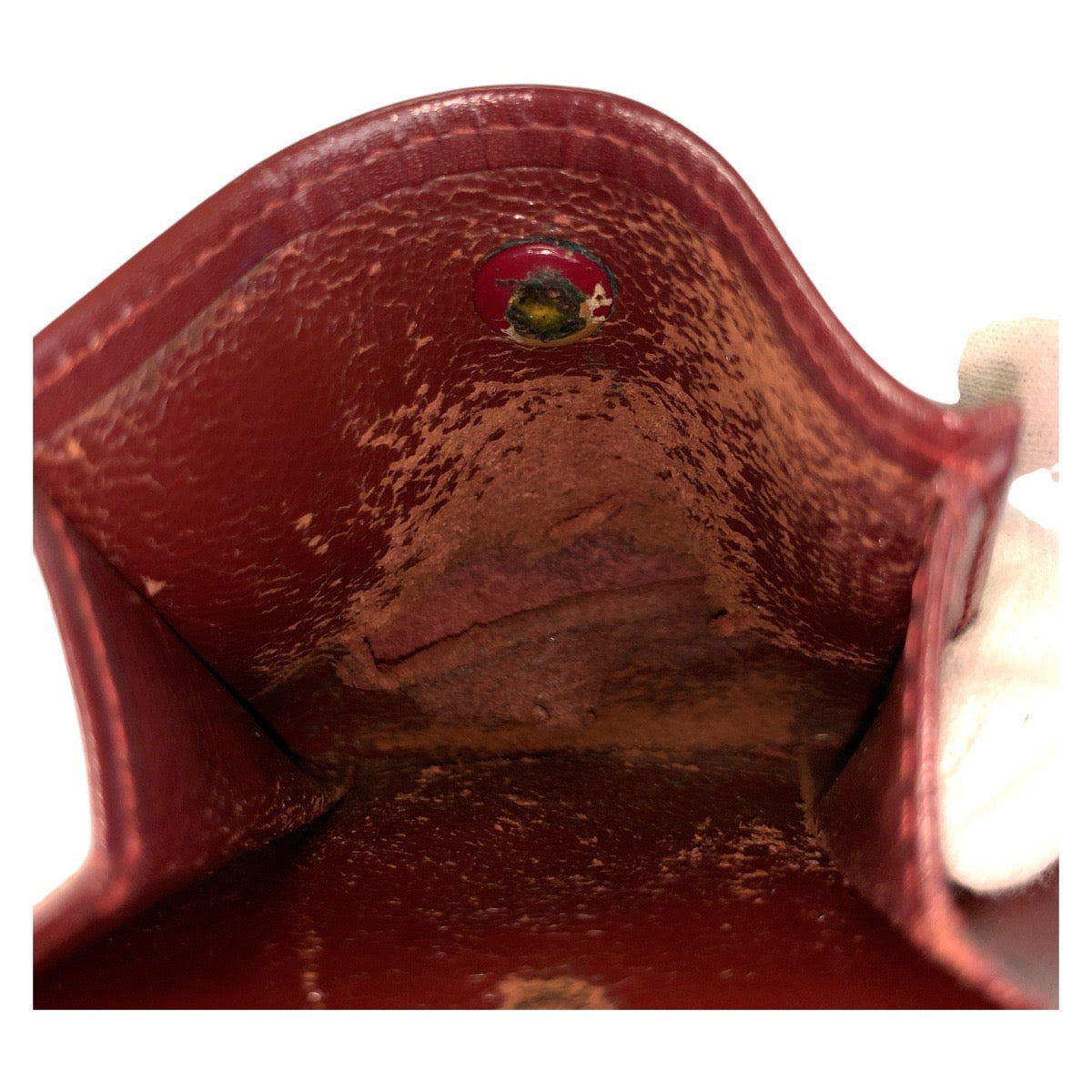 21337
CARTIER カルティエ ヴィンテージ マストライン ボルドー ゴールド金具 レザー 折り財布 コンパクトウォレット レディース B