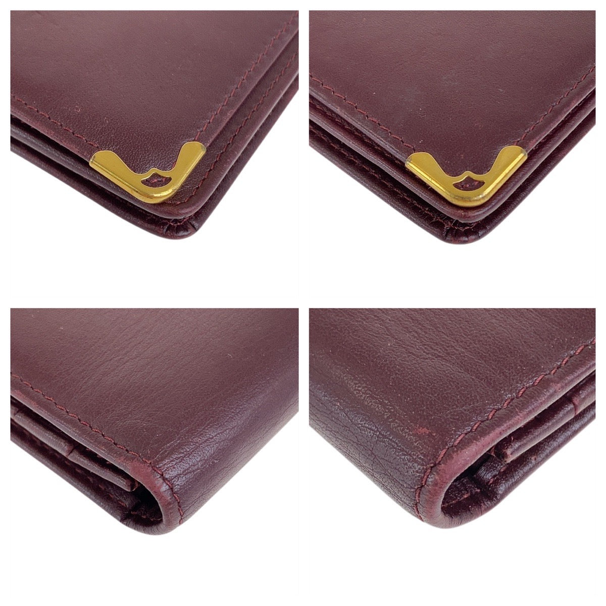 21338
CARTIER カルティエ マストライン ワインレッド ゴールド金具 レザー 長財布 ロングウォレット レディース AB