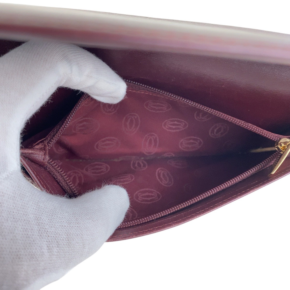 21338
CARTIER カルティエ マストライン ワインレッド ゴールド金具 レザー 長財布 ロングウォレット レディース AB