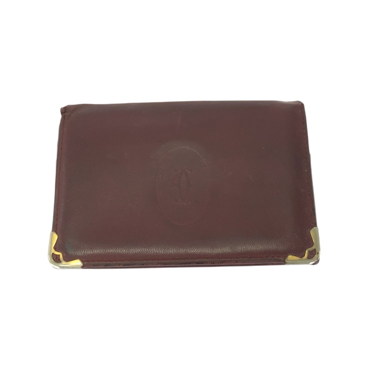 21340
CARTIER カルティエ マストライン ワインレッド ゴールド金具 レザー カードケース パスケース レディース B