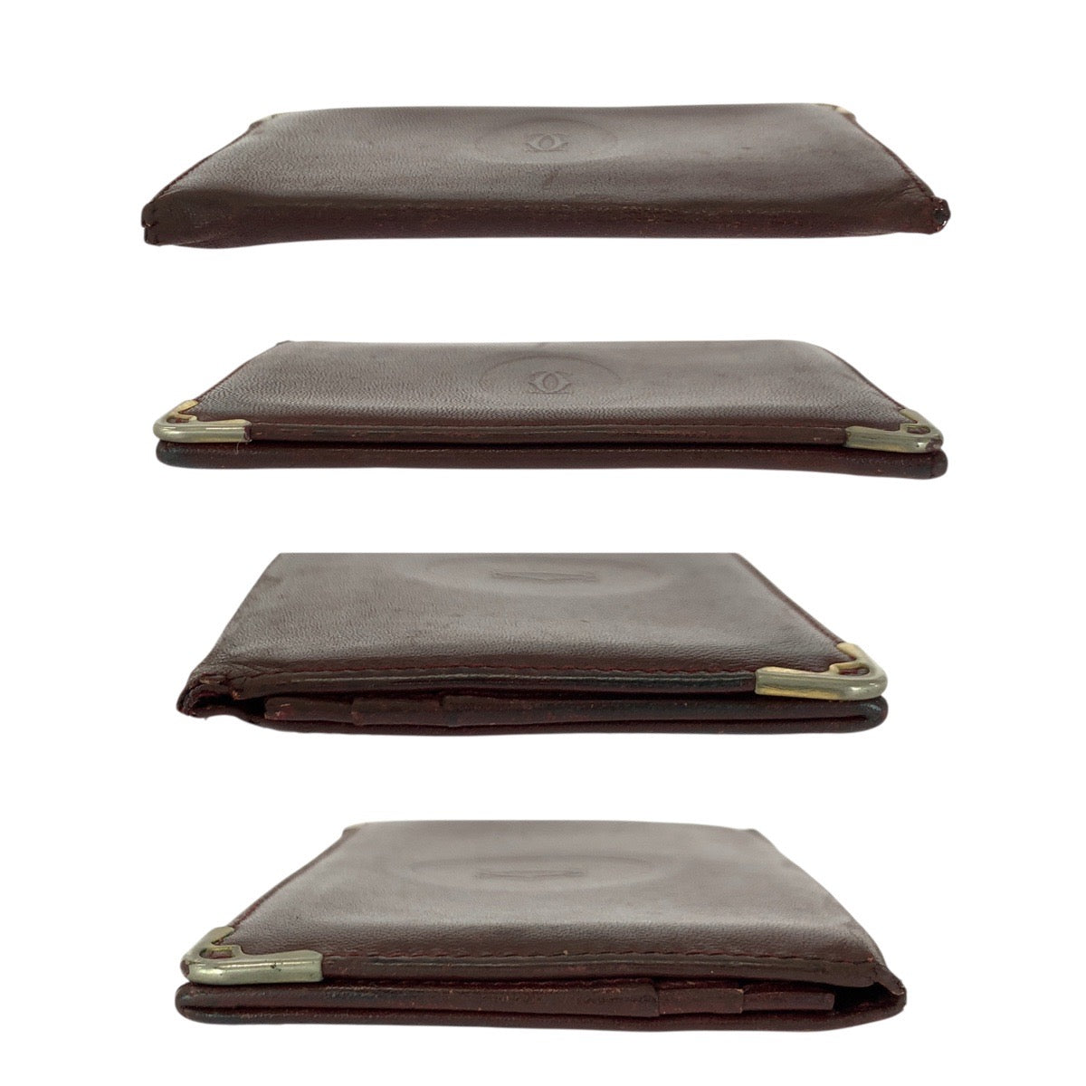 21340
CARTIER カルティエ マストライン ワインレッド ゴールド金具 レザー カードケース パスケース レディース B